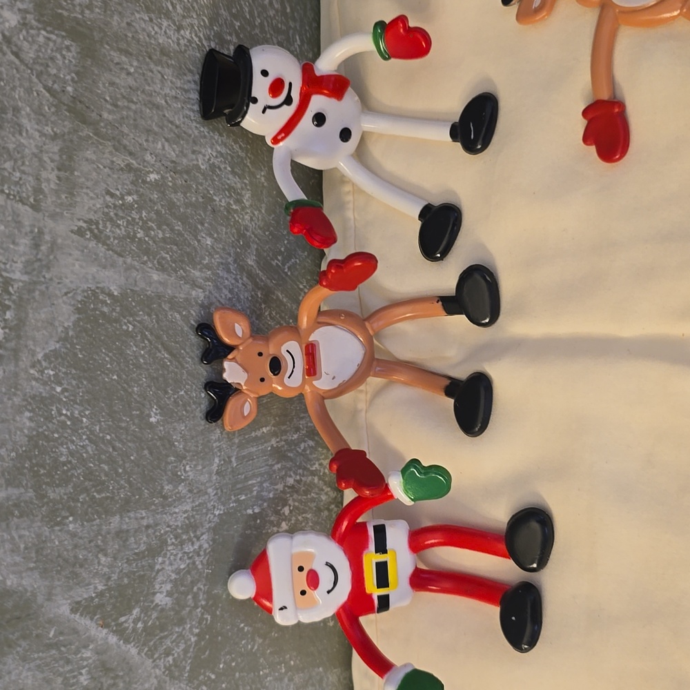 23 Snowman, Santa, and Reindeer Bendable Figurines Holidays New - Picture 5 of 6